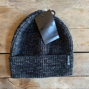 Black Heathered Hurley Beanie NWT Winter Gear